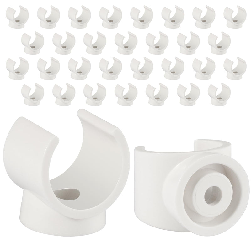 PEX Clips Pipe Clamp, 50Pcs 3/4 Inch Pipe Clamp For PVC Water Pipes & Tubing Hoses, Plastic U-Shaped Pipe Clamp Tools (White Pipe Clips)