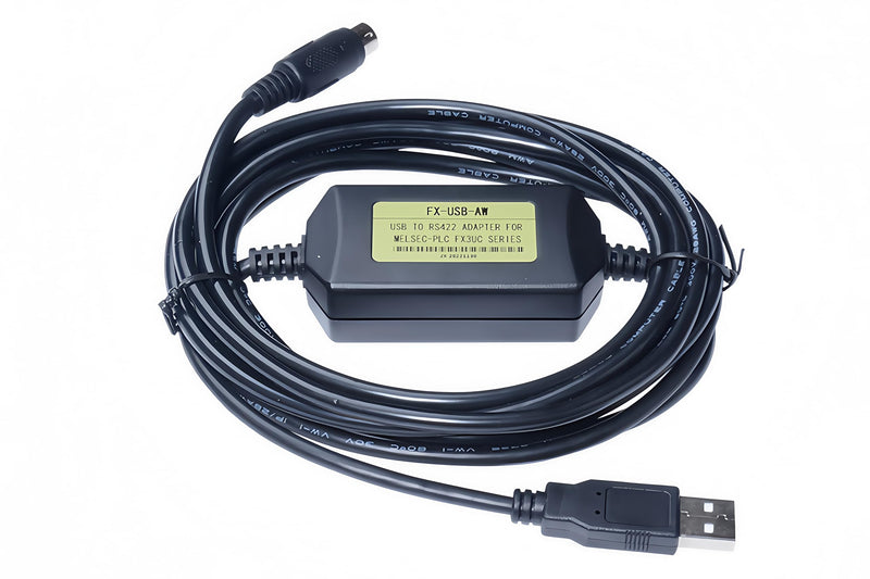 FX-USB-AW USB Programming Cable for Mitsubishi PLC FX3UC FX3G FX3U 3SA Series, 10 FT