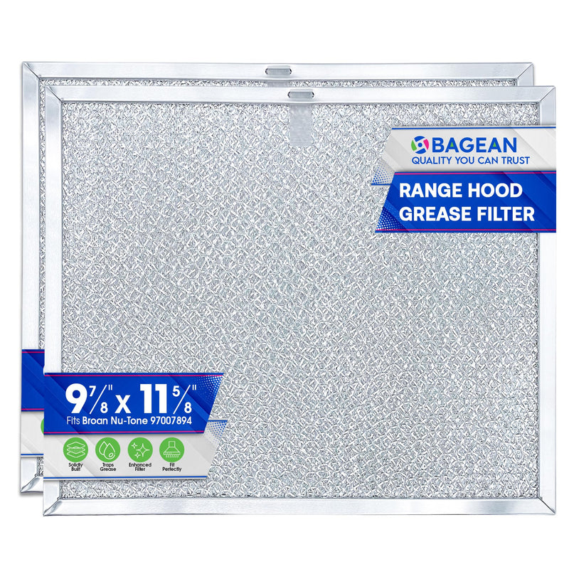 Range Hood Filter Replacement for 9.87 x 11.62 Inch 97007894 GE Broan Range Hood Filter and Nutone Kitchen Exhaust Fan Filter - Hood Vent Filter for Range Hood Filters Grease From Stove Overhead, 2 Pk