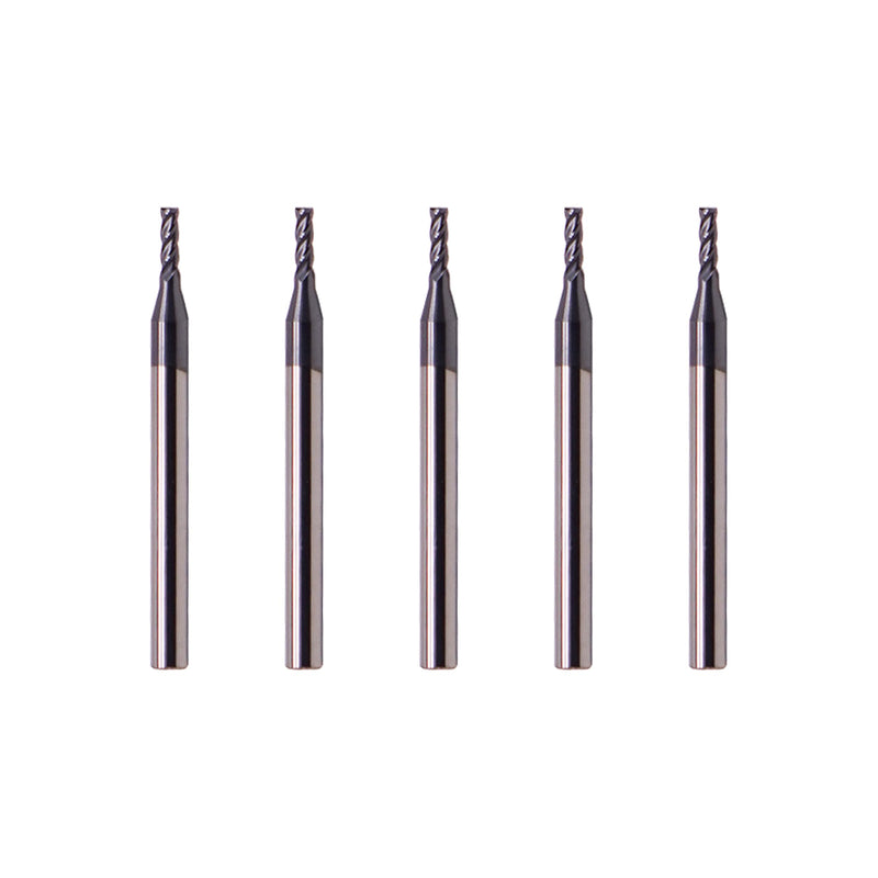 Carbide Square End Mill - 4 Flute - 1/16" 4T (5 Piece, 1/16") - for Milling Alloy Steels, Hardened Steel, Metal & More – Mill Bits Sets for DIYers & Professionals 5 1/16"
