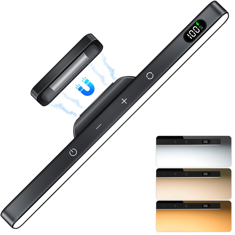 WILLED 3W Dimmable Mirror Lights,3 Colors Adjustable Wall Light with 120 LED,Touch Control,2000mAh Rechargeable Battery Makeup Light, Magnetic Stick Light Bar for Cabinet,Kitchen,Closet,Bedside,Desk Touch Control