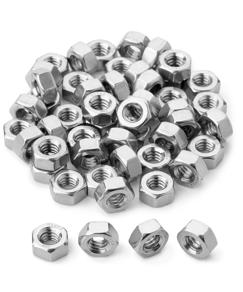 Bates- Stainless Steel Hex Nut, 1/4-20, 50 Pack, Stainless Steel Nuts, Hardware Nuts, Metal Nuts, Steel Nut, 1/4 Nut, 1/4-20 Nut, 1/4 20 Nut, 1/4-20 Nuts, 1/4 Nuts, 1/4 20 Nuts 1/4"-20