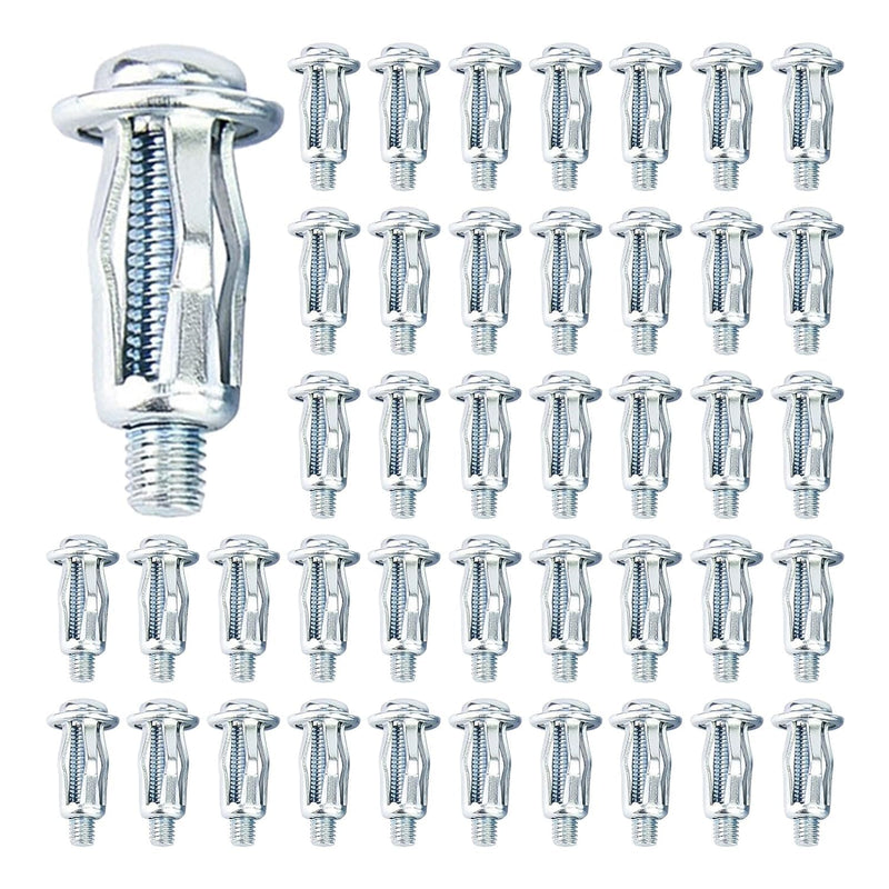 80 PCS Expansion Screw Petal Nut, M4-20, M4-25, M5-25, M6-25 Petal Shape Metal Nut, Jack Nuts with Screws for Installation License Plates, Hollow Wall Iron Skin Line, Billboards (Assortment) (80PCS) 80PCS