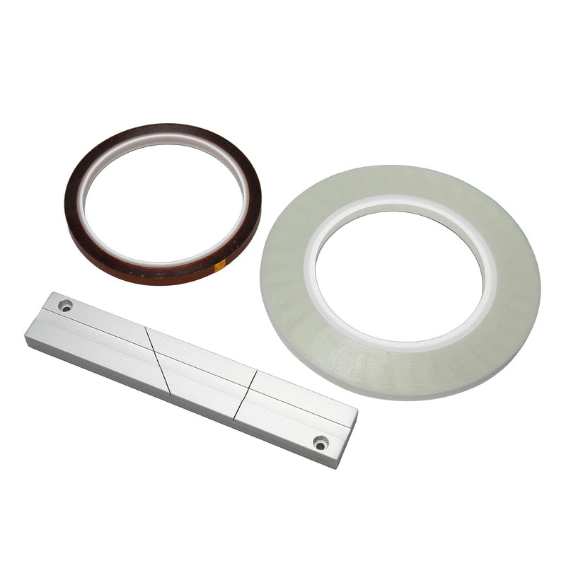 Fockety 1/4 10 Inch Tape Splicing Set, Aluminum Alloy Professional Tape Splicing Block with Splicing Tape and Leader Tape, for Revoxsonido 1/4 10 Inch Open Reel to Reel Tape Media