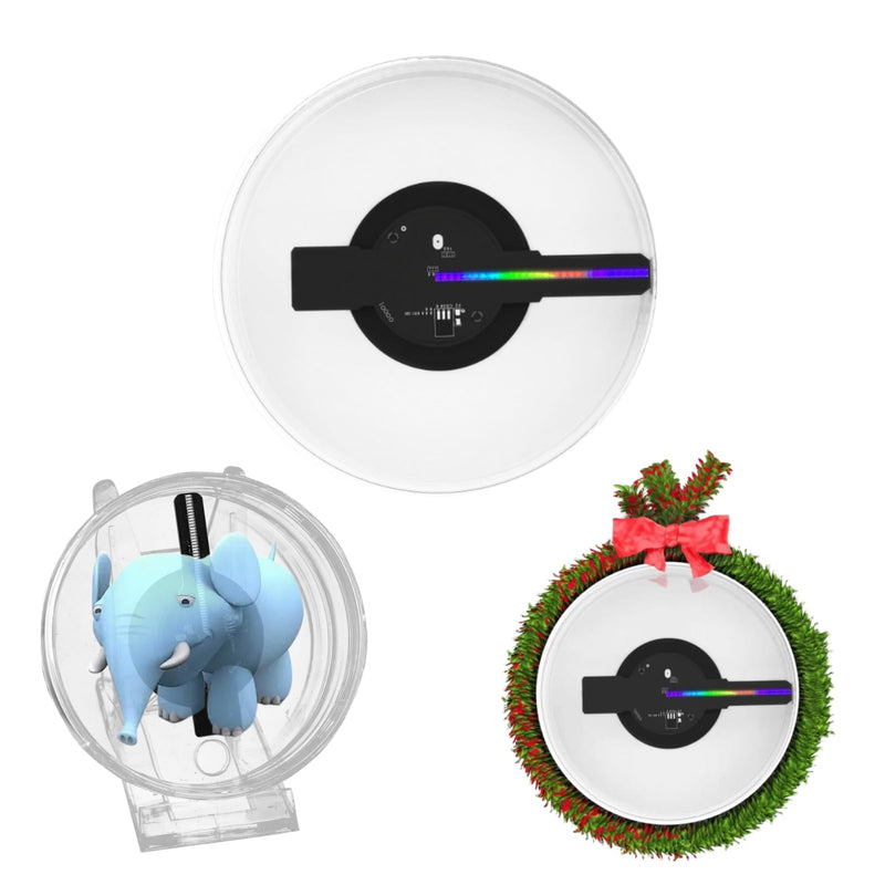 3D Hologram Fan - Holographic Projector with 48 LED Beads, 1080P Holographic Led Fan Display Support APP Remote Control for Halloween Shop Advertising Display