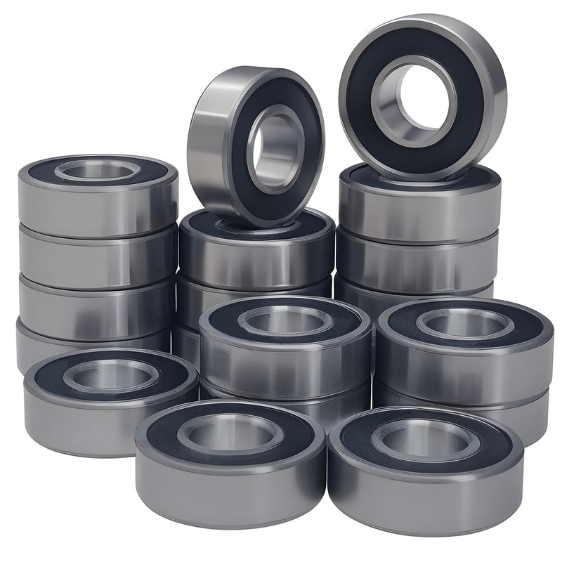 20 PCS R6-2RS Bearings 3/8 ID x 7/8 OD x 9/32 Width Small Bearings Pre-Lubricated and Double Rubber Sealed Miniature Deep Groove Ball Bearing 20