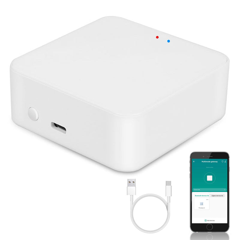 ZigBee & Bluetooth Mesh Gateway Hub: Multi-Protocol Smart Hub Gateway, Tuya ZigBee Hub Voice Control via Alexa & Google Home, Wireless Remote Controller Support All Tuya Smart Products Bluetooth+Zigbee Hub