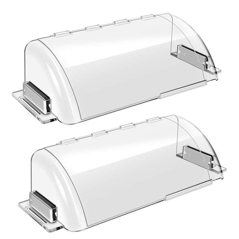 2 Pack Adjustable Air Vent Deflector - 9”to 15.5” Magnetic Floor Vent Covers for AC, Wall, Ceiling Registers with Strong and Large Magnets CLEAR-2 Pack