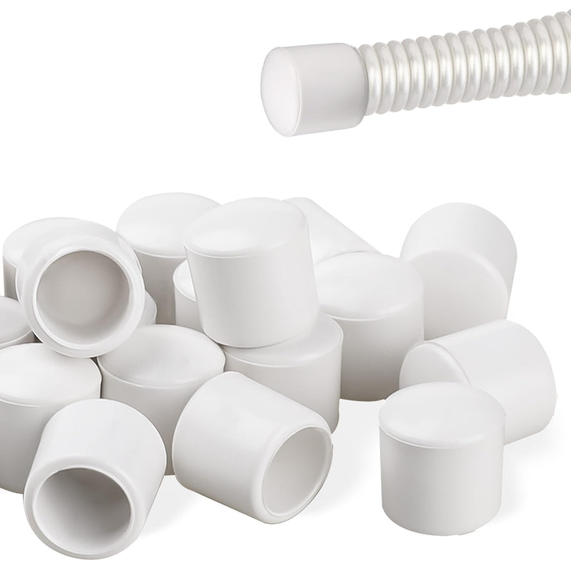 20PCS 0.39 Inch Door Stoppers Rubber Tip Replacement,Door Stop Bumper Tips, Door Stop Caps for Door Wall Protection （White） White