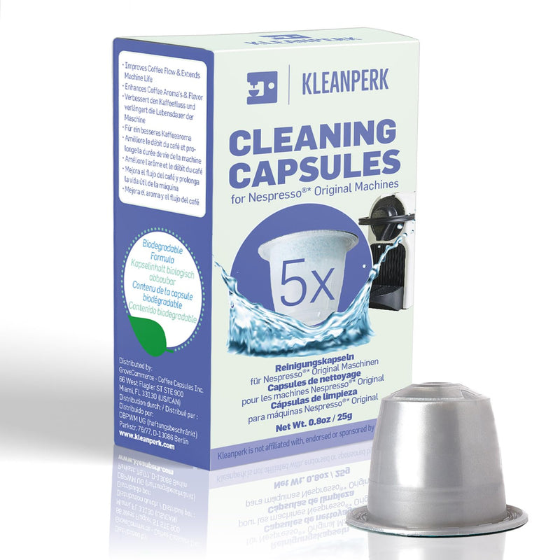 5 Cleaning Pods I Compatible With Nespresso Original Line Machines I Cleaning Kit for Better Tasting Coffee I Coffee Machine Cleaner I Easy and Safe to Use 1 Count (Pack of 5)