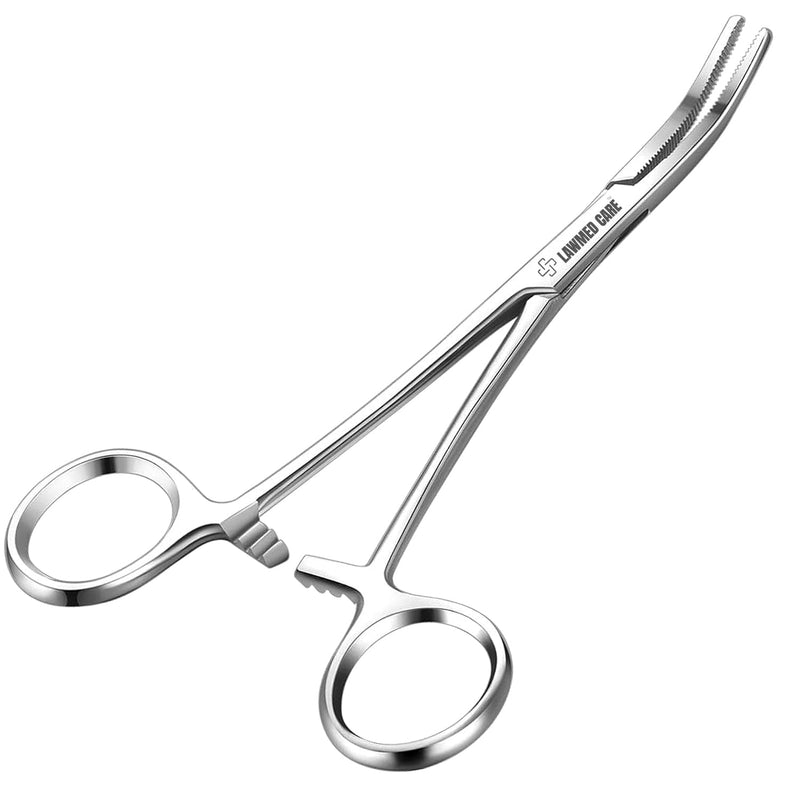 Kelly Hemostat Forceps - Precision Surgical Tool for Medical and Crafting Applications (5.5" Curved) 5.5" Curved