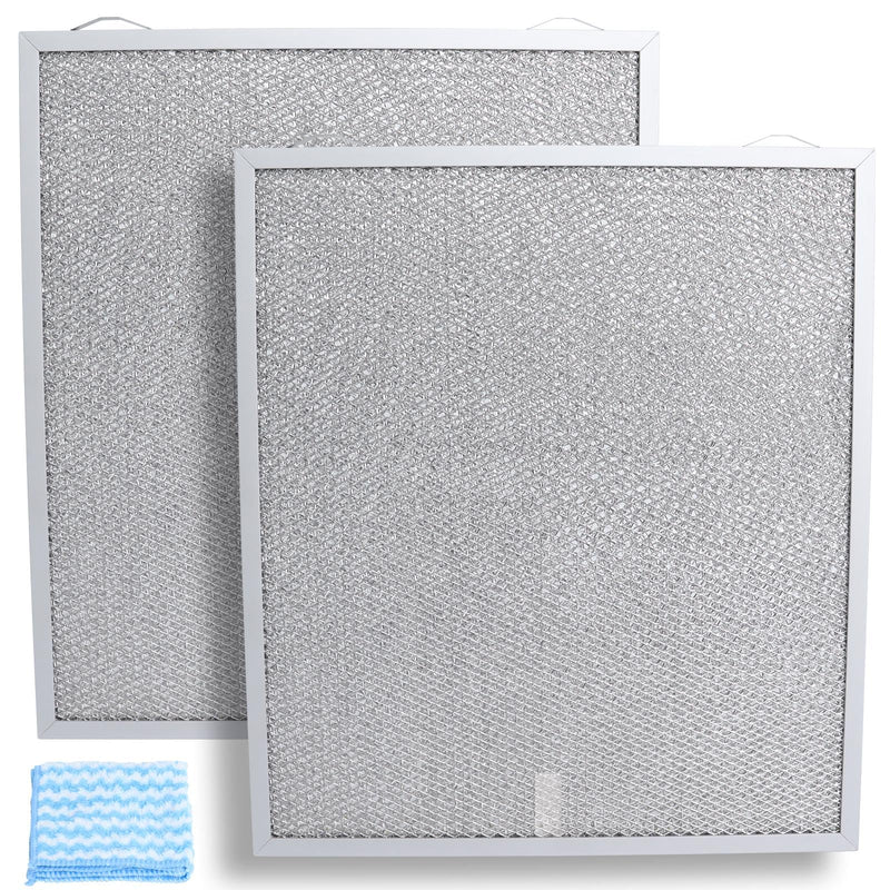 S99010430-002 Range Hood Filter 15-3/4" x 13-7/8" x 3/8", 2 Pack Aluminum Mesh Grease Range Hood Filter Compatible with Broan Nutone Kitchen Exhaust Fan Filter 4512880 99010430-002 S99010430-002 Range Hood Filter
