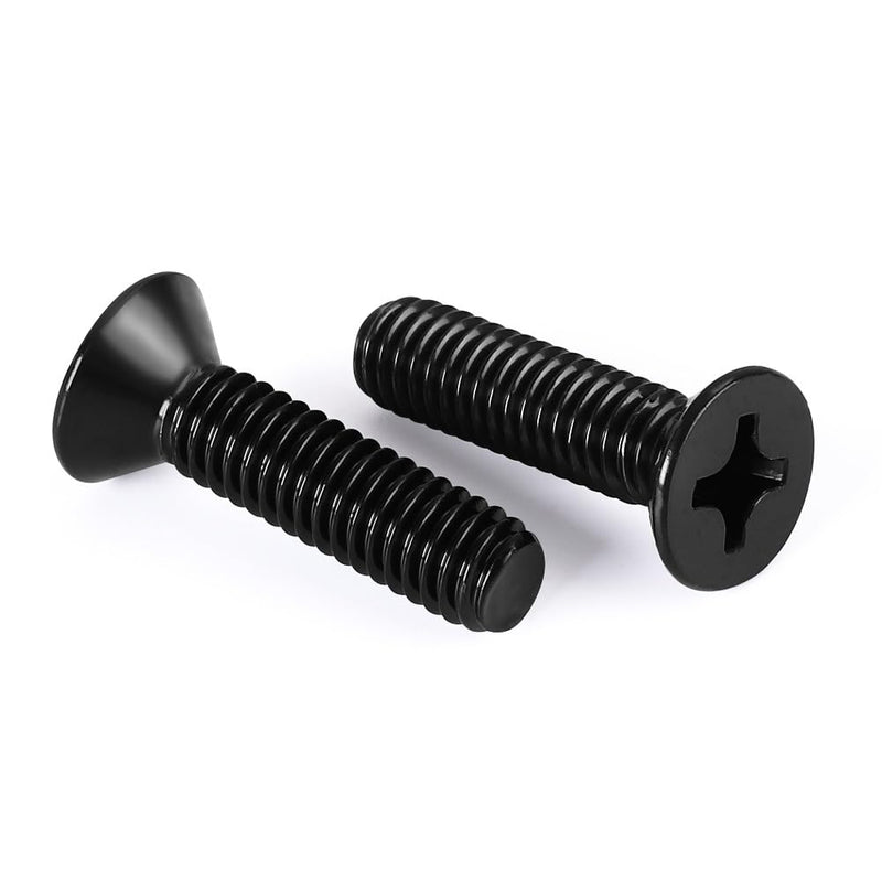 1/4-20 x 1 Flat Countersunk Head Machine Screws, Full Thread, 304 Stainless Steel 18-8, Black Finish, 25 PCS 1/4-20 x 1"