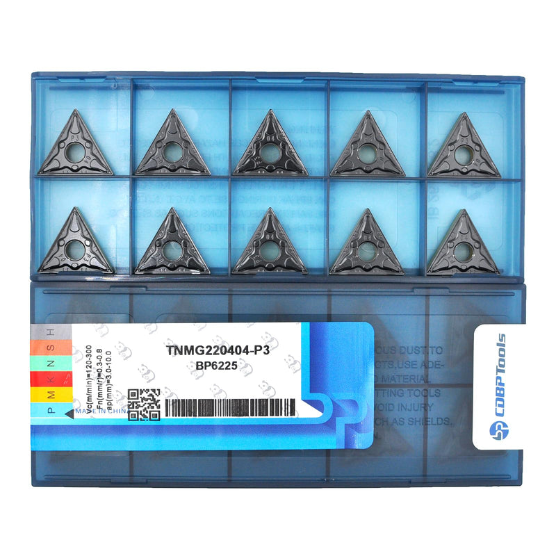 CNC Carbide Inserts TNMG 431 Tnmg220404PM for Metal Lathe Cutting Steel, Semi-Finishing chipbreaker for Turning Cutter, 10 PCS. TNMG220404-MD