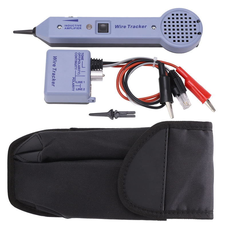 Tone and Probe Kit Network Cable Tracing Tester Kit, Audio Adjustable Wire Tracer and Circuit Tester Professional Tone Tracing Kit Induction Amplifier Cable Toner Detector