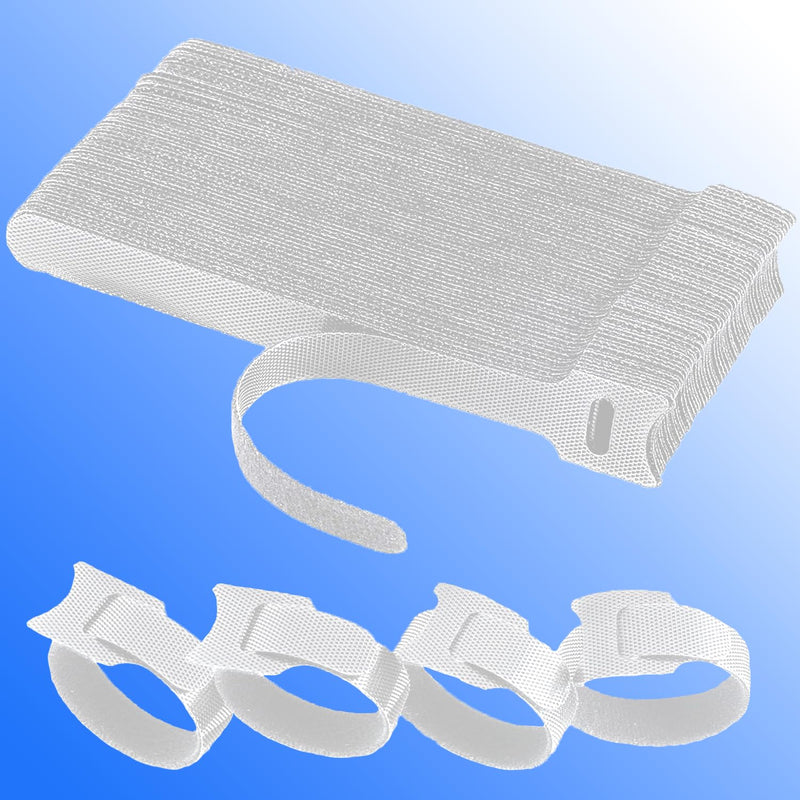 60 PCS 6 Inches Reusable Cable Ties, Wire Ties, Cord Organizer, Cable Organizer, Adjustable Cable Management - White 60