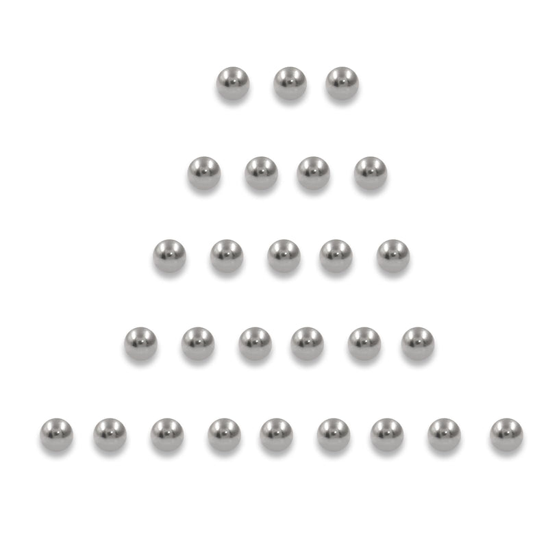 2mm Ball Bearing 304 Stainless Steel Precision Steel Ball Metric Mixing Balls for Model Paints Bike Valves(500 Pcs) 2mm 500