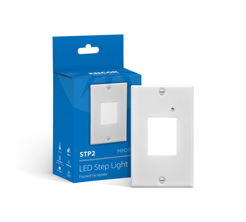 STP2 Frosted White LED Step Light with Photocell (STP2F120WHPC) Horizontal/Vertical