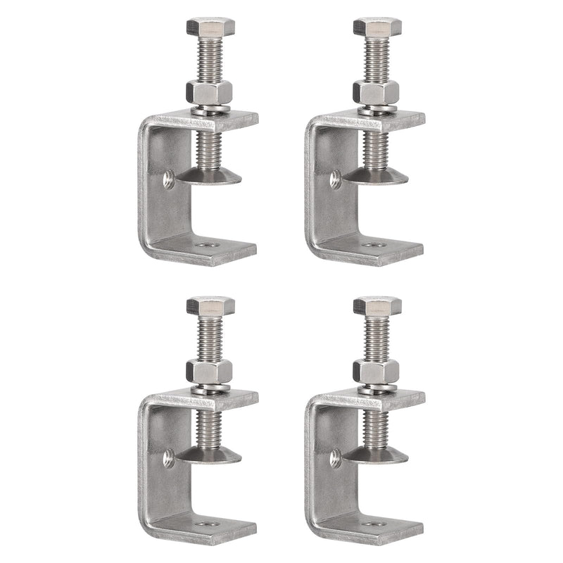 4 Pack 304 Stainless Steel C Clamps with 45mm/1.77" Stable Wide Jaw Opening Tiger Clamp for Woodworking Welding Construction Household Mount 45mm/1.77"
