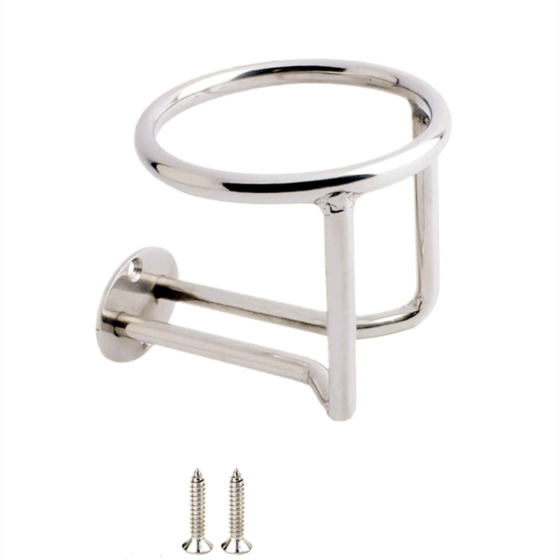 Marine Boat Cup Holders,Stainless Steel 316 Ring Drink Holder Ringlike Wall Mounted Cup Holder for Yacht Boat Accessories 1PC