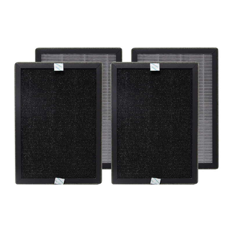 PUREBURG Replacecment Filter Compatible with Kenmore 1200e Series PM2010 KF250 & KALADO KCA01 Air Purifiers,2 Set (4 Filters) H13 True HEPA Activated carbon 2-in-1