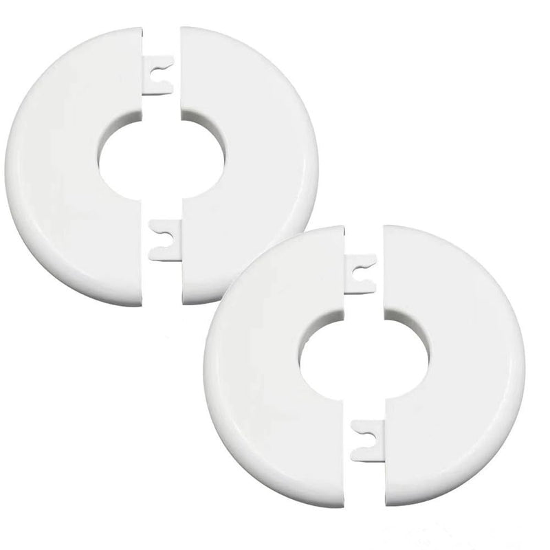 2 pcs Wall Split Flange Self-Adhesive tape Round Escutcheon Various pipes Plate Cover for Water Pipe Faucet Decoration Accessories (33mm/1.32in) 33mm/1.32in