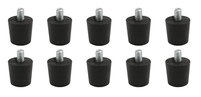 Pacific Doorware Heavy Duty Spring Loaded Step Down Door Stopper - Replacement Tips, 10 Pack Replacement Tip