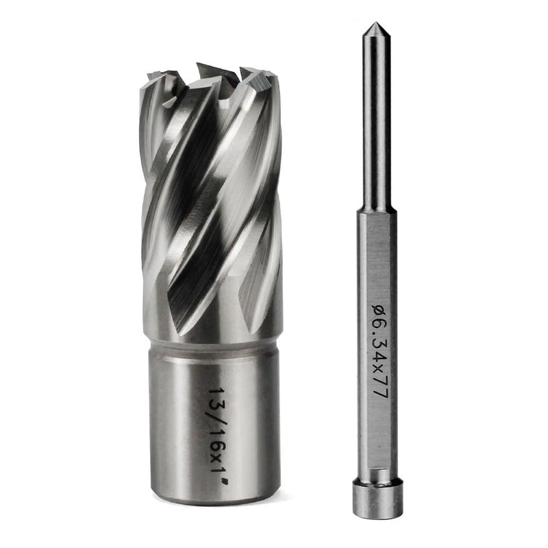 OSCARBIDE 13/16" x 1" HSS Annular Cutter 3/4" Weldon Shank Mag Drill Bit | 2 Flat | 13/16"Cutting Diameter | 1"Cutting Depth | Burr-Free Holes | Rapid Chip Removal | 10x Faster Than Twist Drills
