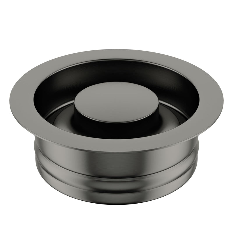 Lordear Kitchen Sink Stopper Flange Gunmetal Black Stainless Steel Garbage Disposal Stopper Fit 3-1/2 Inch Standard Sink Drain Hole Sink Flange Replacement Accessories Short