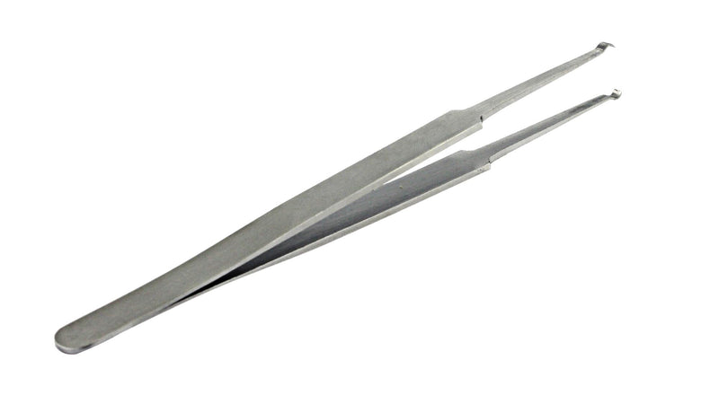 Lock Pin Tumbler Tweezers for Locksmith Pinning & Rekeying Kit Stainless Steel Straight Round Open Slot Tweezers Metal Wire Holding Tweezers Locksmith Tools