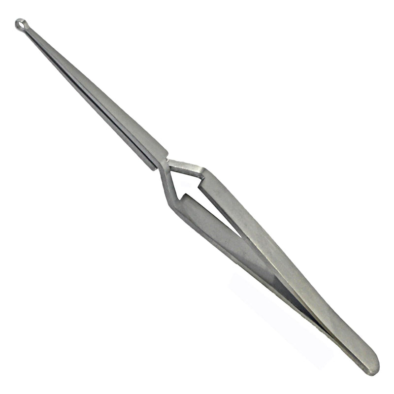 Lock Pinning Cross Locking Tweezers for Locksmith Pinning & Rekeying Kit Round Open Slot Stainless Steel Holding Tweezer Self Locking Closing Locksmith Tools Lock Pin Tumbler Tweezers