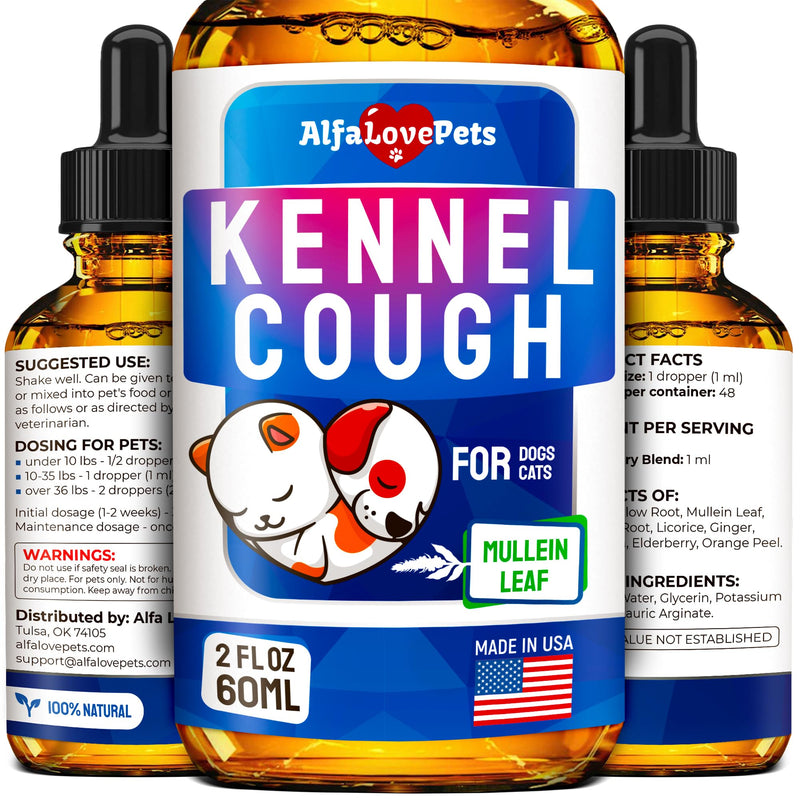 Cat Cough & Dog Cough Treatment ✿ Kennel Cough Treatment for Dogs ✿ Kennel Cough Treatment ✿ Kennel Cough Treatment for Dogs & Cats ✿ 2 Oz 2 Fl Oz