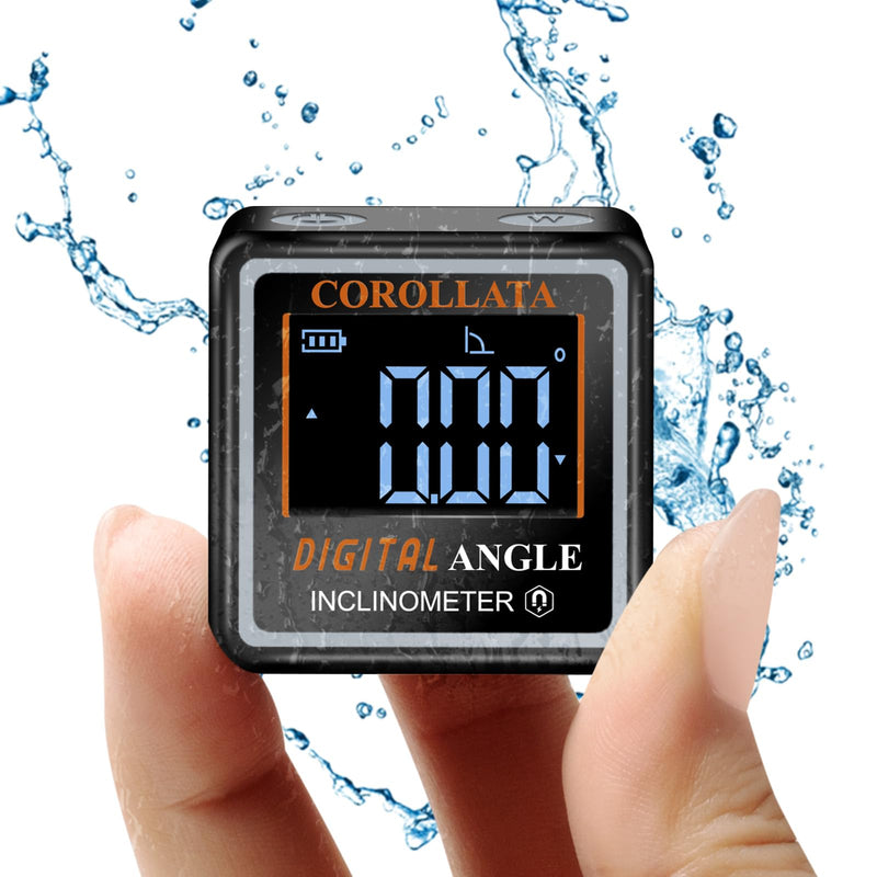 Ultra Small Digital Angel Finder Magnetic Level, Rechargeable Angle Cube, Table Saw Miter Gauge, 4 * 90 Degree Protractor Electronic Inclinometer, Wood Working Measuring Tool