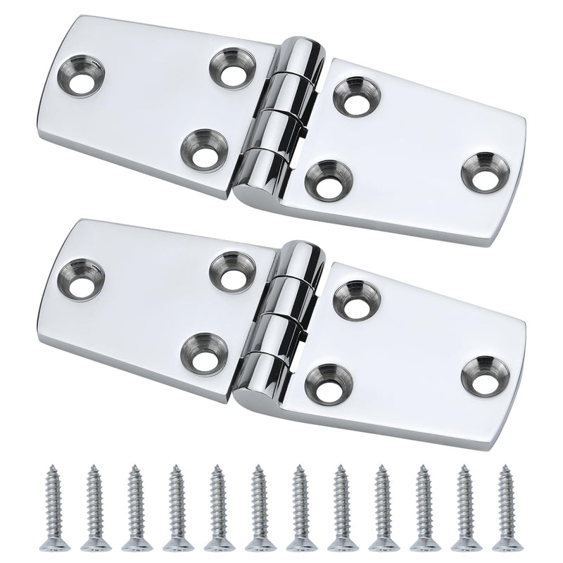 YANYUCB Boat Hatch Hinge 316 Stainless Steel Cabinet Door Casting Hinges Marine Hardware with Screw for Boat Yacht (4 inch x 1.5 inch 2 Pack) 4 inch x 1.5 inch 2 Pack