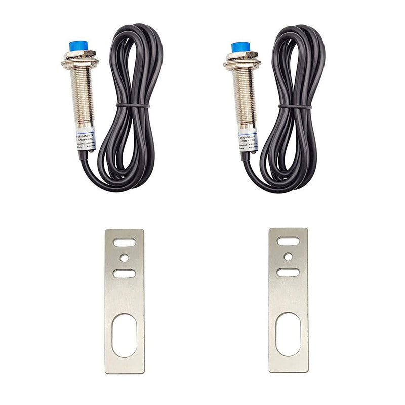 M12 Inductive Proximity Sensor LJ12A3-4-Z/AX Normally Close Detection Approach Switch NPN NC 3 Wire DC 6V-36V with I Type Bracket (2 Pack, NPN NC+I Type)