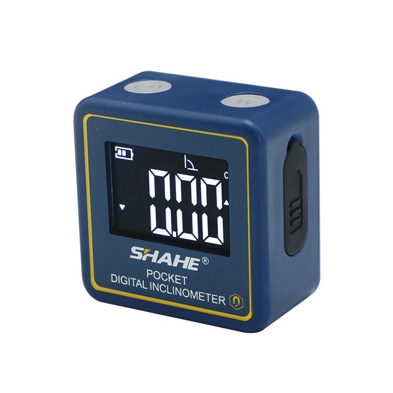 SHAHE Small Digital Level Rechargeable Protractor Inclinometer Digital Angle Gauge Mini Protractor Angle Finder Measuring Tool for Woodworking Table saw