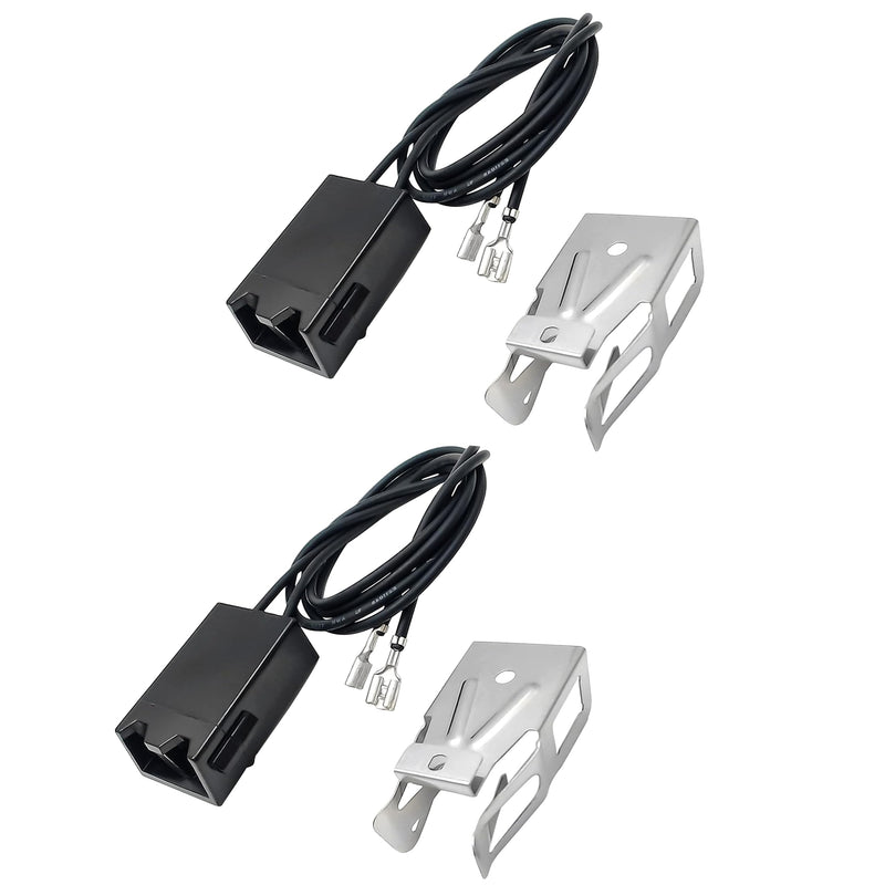 WB2X8228 2 Pack Element Receptacle and Wire Kit Fits GE Electric Hotpoint Ranges and Cooktops Replaces 250535, PS242972, AP2013499