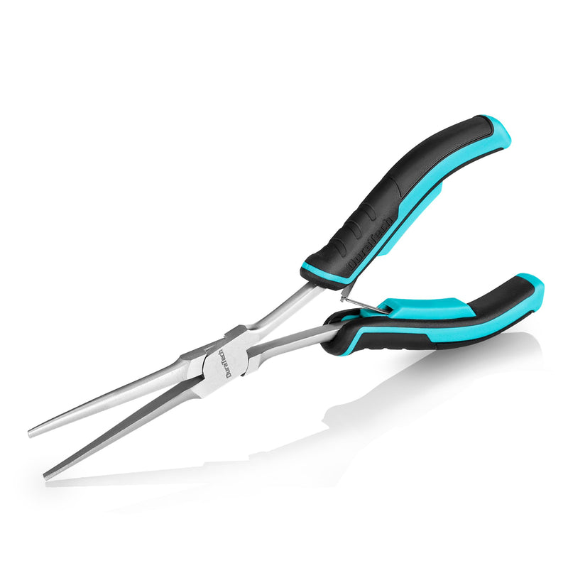 DURATECH 7" Long Reach Needle Nose Pliers, Extra Long Nose Pliers with Smooth Jaws, Small Needle Nose Pliers for Jewelry Making, Wire Bending and Small Object Gripping on Narrow Space 1PC