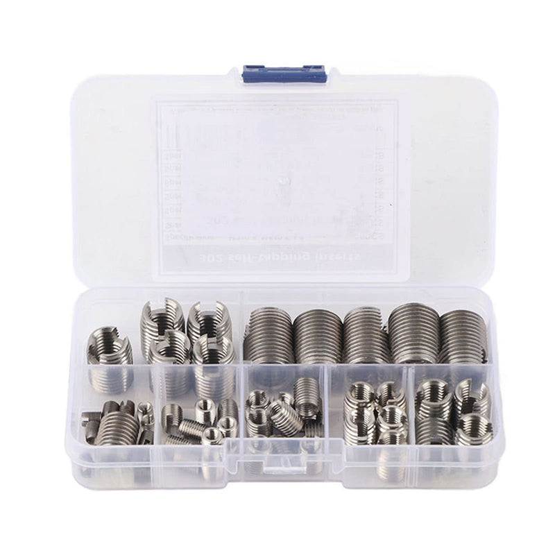 50Pcs Inner Thread Self Tapping Thread Inserts Set, Stainless Steel Thread Reinforce Repair Tool, Thread Repair Kit for Reinforcing and Repair Threads