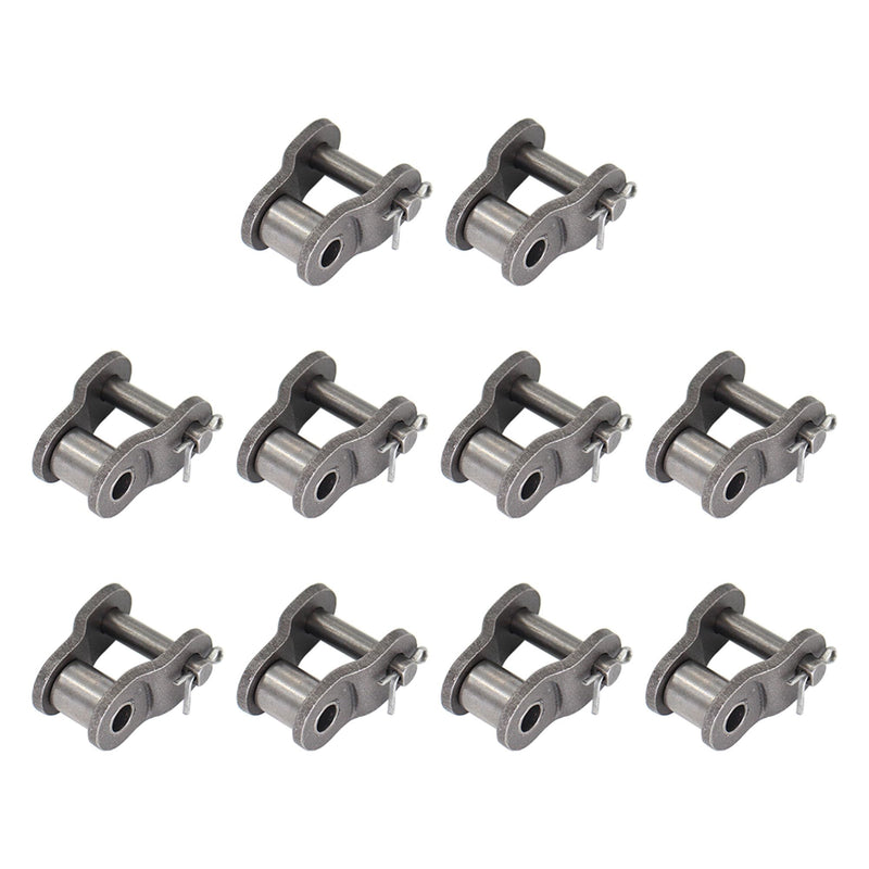 10PCS Roller Chain Offset Half Link 05B, 5/16 Inch Pitch Carbon Steel Crank Link, Standard Chain End Connector Split Links for 05B Chain 05B offset 10
