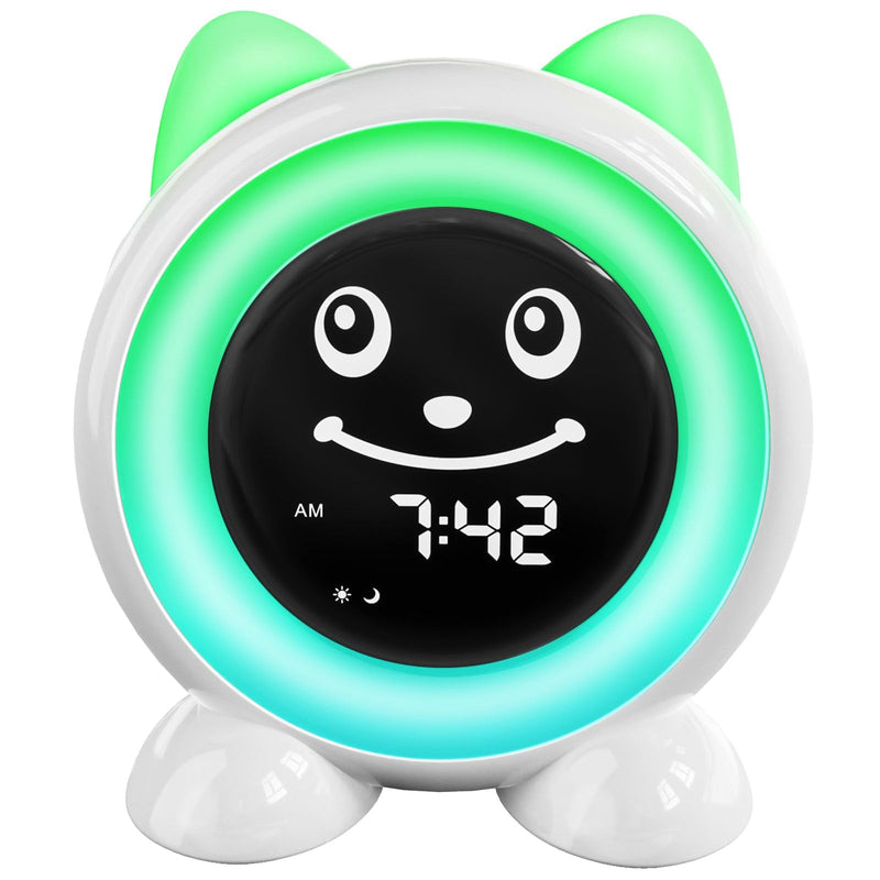 I·CODE OK to Wake Kids Alarm Clock,Toddler Sleep Training Clock with Night Light & Nap Timer for 2-10 Years Old Boys Girls White