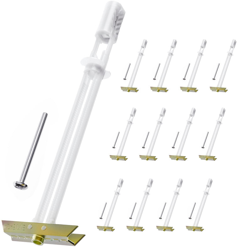 Drywall Anchor with Included Bolts for 3/16”-24, Heavy Duty Hollow Drywall Anchors for TV Mounting Kit, Strong Hollow Wall Anchors Holds up to 240lbs Each in 1/2” Drywall, 12 Packs Pack of 12