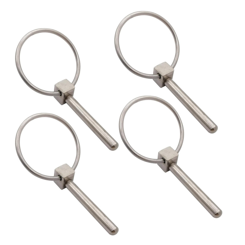 4PCS or 2PCS of Stainless Steel 316 Dia. 6mm1/4in Farm Tractors Trailers Diggers Lynch Pin Hitch Trailer Pins Boat Trailer Parts Tractor Parts Truck Linch Pin 4 PACKS