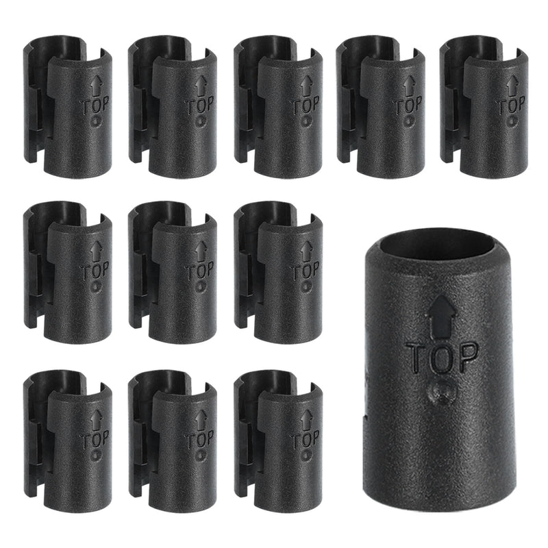 uxcell Wire Shelf Clips, 24pcs 1/2 Inch(13mm) Wire Shelving Lock Clips, Plastic Shelving Sleeves Replacements for Wire Shelving System(12 Pairs) 1/2"