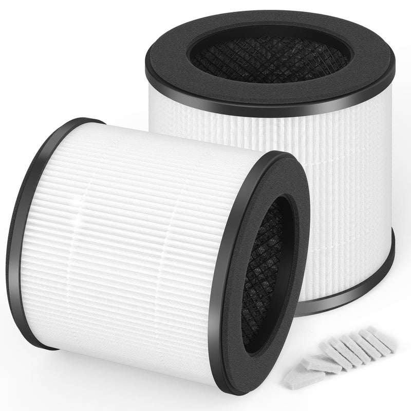AC300 Replacement Filter Compatible with Purivortex AC300 Air Purifiers, 3-in-1 Filter（2-Pack）-White 2-Pack White
