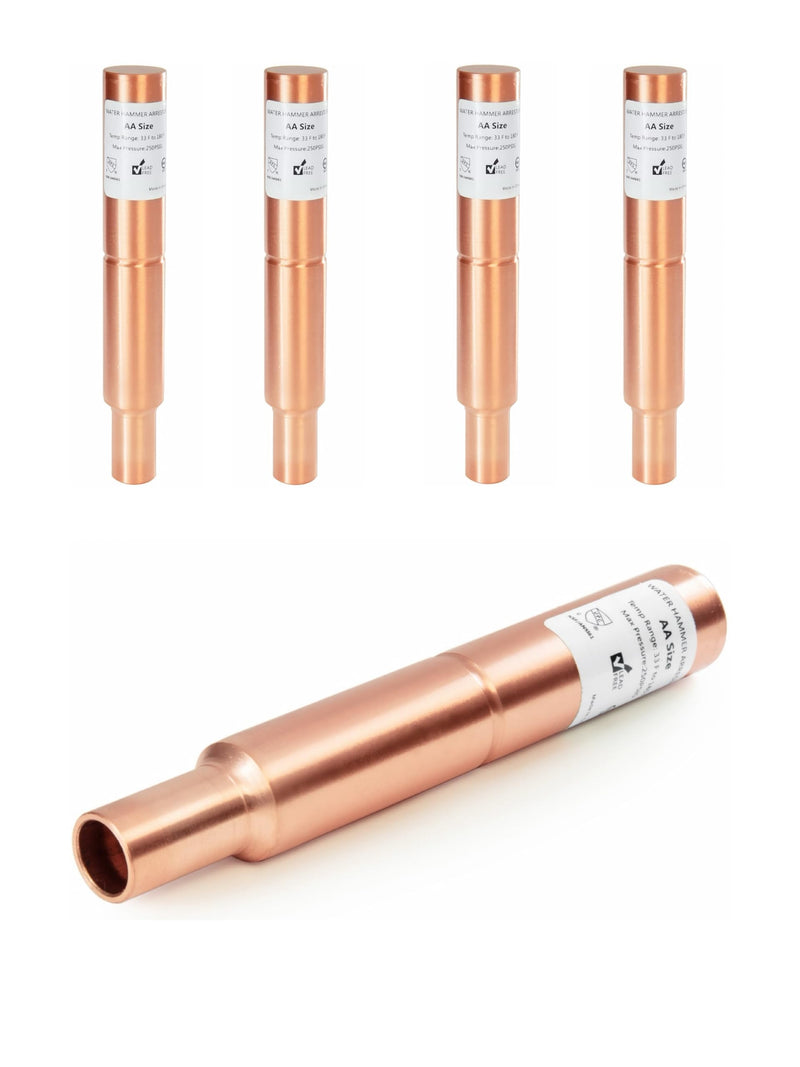 5Pcs EFIELD 1/2"Straight Male Sweat Copper Water Arrestor(HAMMER032-5) 1/2-Inch Copper Pack of 5