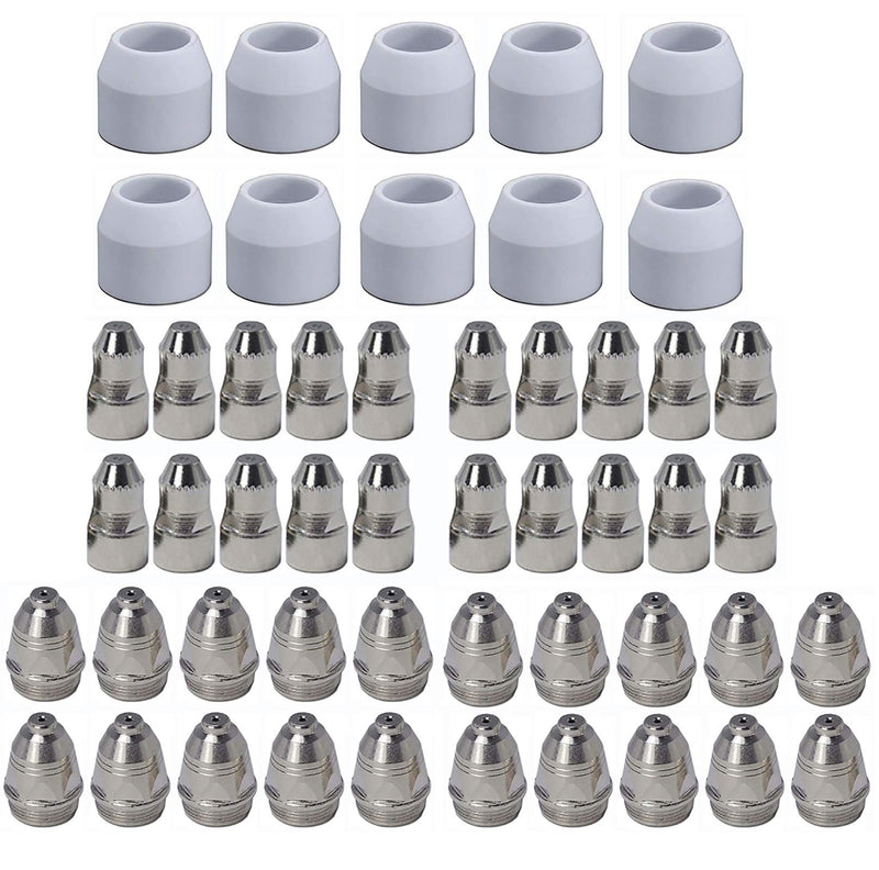Plasma Cutter Consumables 50PCS P80 Plasma Cutting Accessories For Pilot Arc Non-touch Plasma Cutter Torch Gun P80 Electrode Nozzle Tip Cup 50PCS P80 50PCS