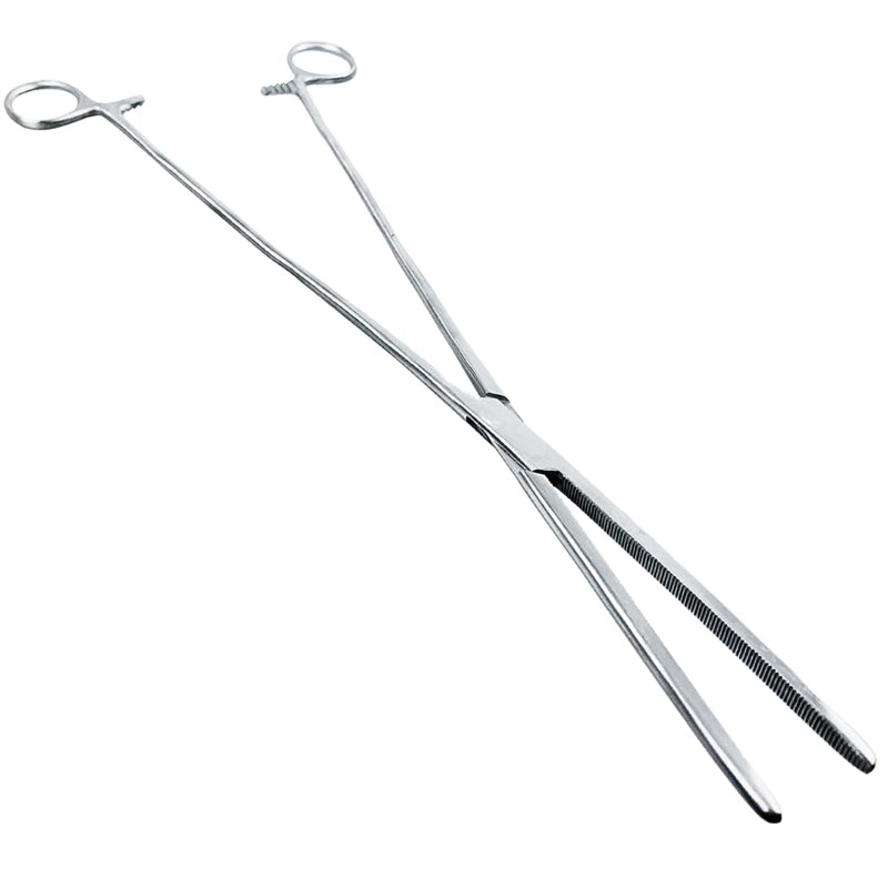 ADROIT 15" Straight Extra Long Hemostat Forceps | Stainless Steel Design | Extra Long with Small Teeth On Jaws | Locking Mechanism Built in | Great for Sewing, Fishing, Jewelry Making, Multi-Use 15"
