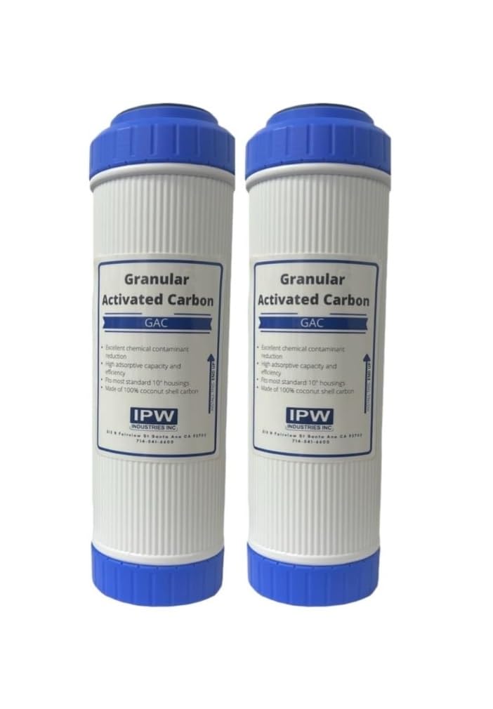 IPW Industries Inc., 2-Pack Granular Activated Carbon Filter for Hydro Life (52412 & C-2063) - 10" Universal Replacement for Whole House Water Filters