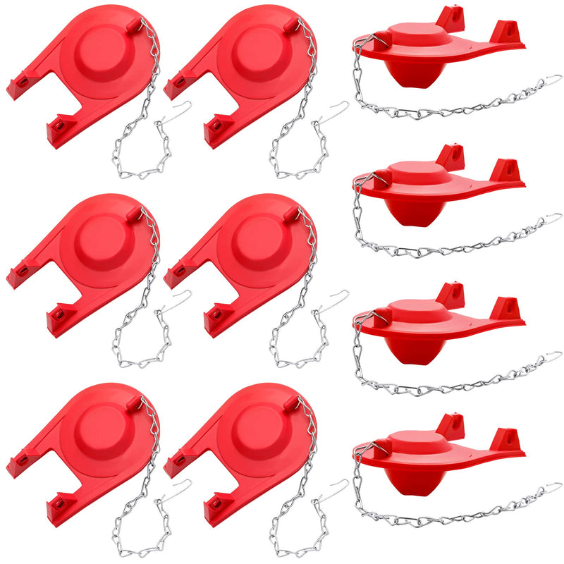 Peryiter 15 Pcs 2 Inch Toilet Flapper Replacement Kit Universal Toilet Plug Flapper with Stainless Chain for Flush Valves Water Saving